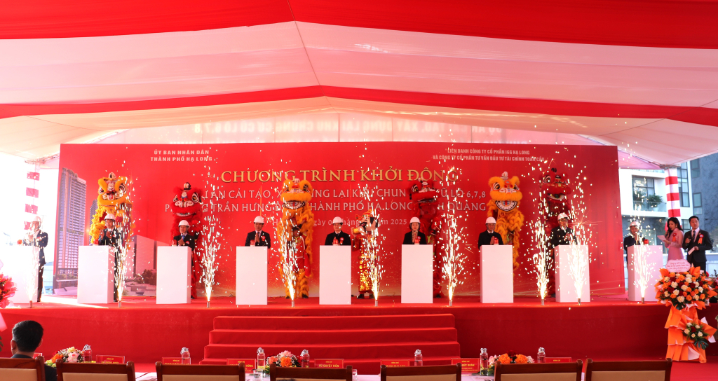 Lễ khởi động Dự án cải tạo, xây dựng lại khu chung cư cũ lô 6, 7, 8 phường Trần Hưng Đạo (TP Hạ Long).