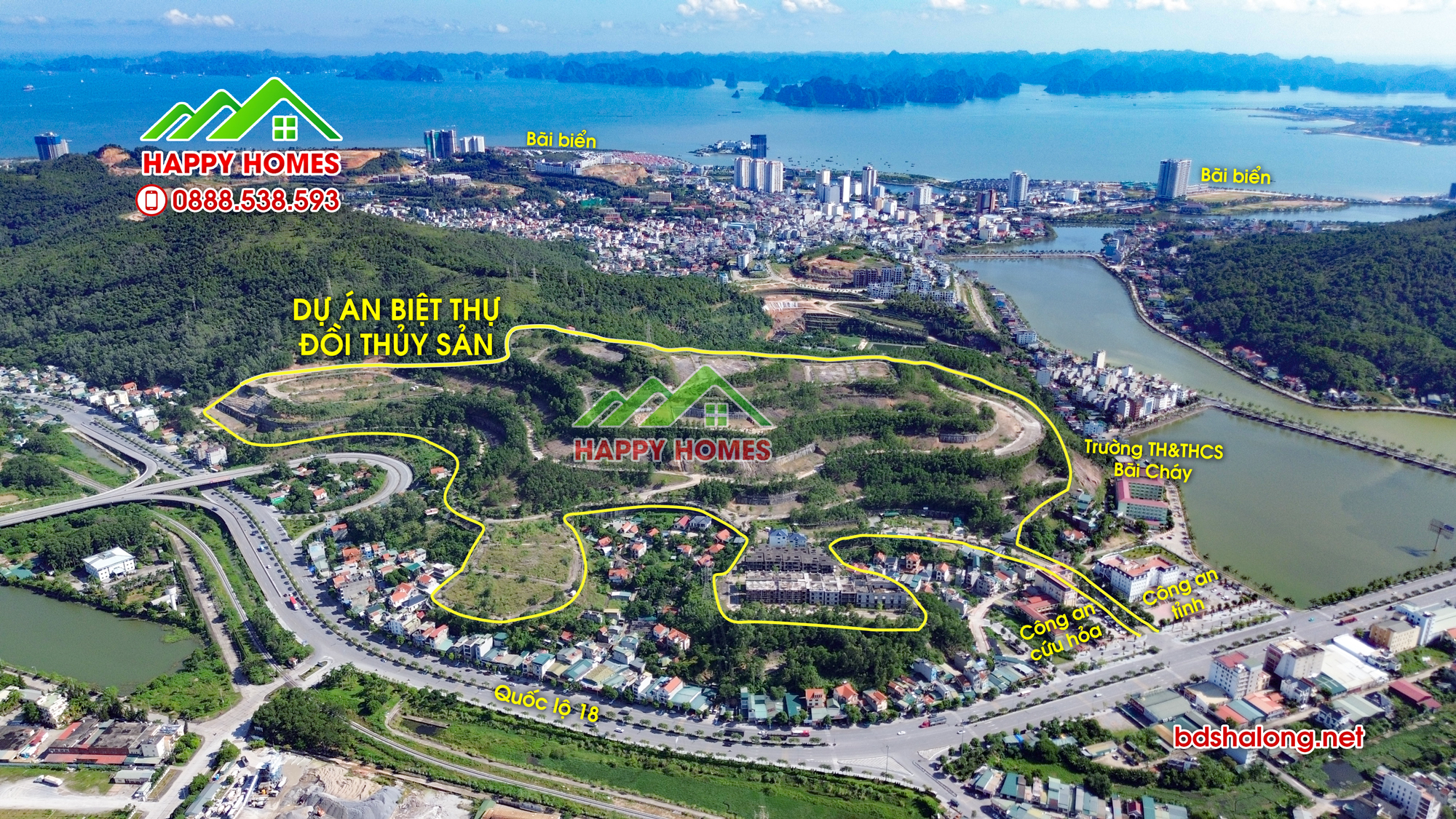Cần bán một số lô đất Biệt thự cao cấp dự án đồi Thuỷ Sản, phường Bãi Cháy